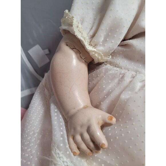 Rare ANTIQUE VINTAGE 1930s EFFANBEE LOVUMS DOLL 22" COMPOSITION MOHAIR WIG - Picture 2 of 16